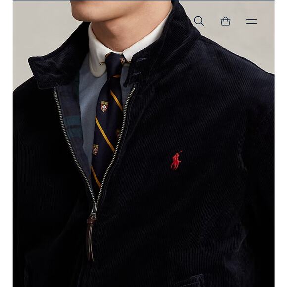 NWT Polo Ralph Lauren Men's Stretch Corduroy Jacket Navy Large - Picture 13 of 13